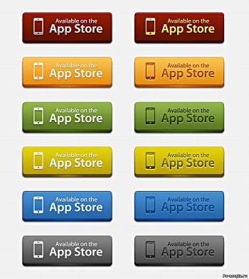 App Store кнопка PSD