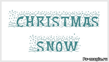 Шрифт для фотошопа - Christmas Snow